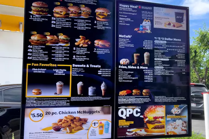 Oracle Signs Texas - ODMB ( Outdoor Menu Board ) of a McDonald's drive through