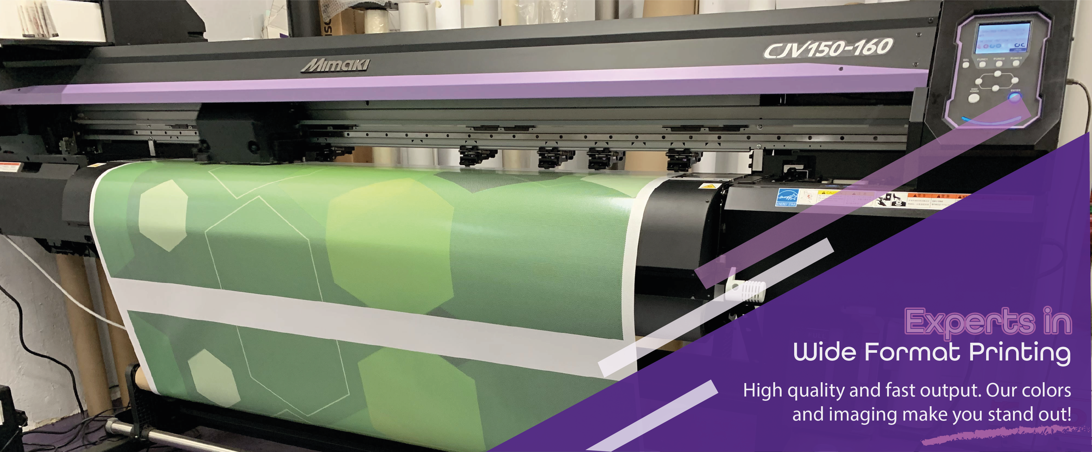 PHOTO OF WIDE FORMAT PRINTING